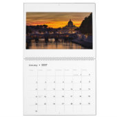 Calendrier Rome la nuit (Jan 2027)