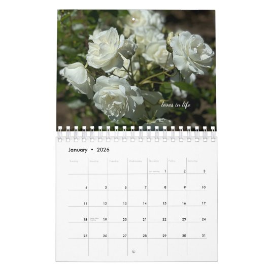 Calendrier Rose (Jan 2026)