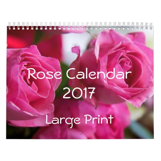 Calendrier rose 2017 Grande impression (Protection)