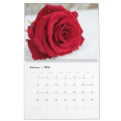 Calendrier Rose 2025 Fleurs florales murales (Feb 2026)