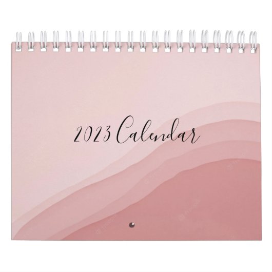 Calendrier rose avec art abstrait (Protection)