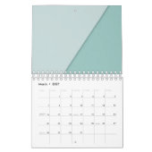 Calendrier rose avec art abstrait (Mar 2027)