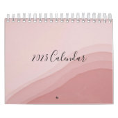 Calendrier rose avec art abstrait (Protection)