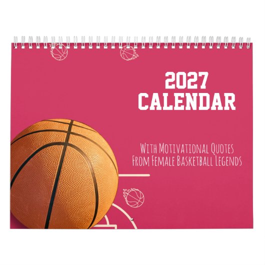 Calendrier Rose Basket 2027 Pour Adolescentes (Protection)