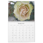 Calendrier rose de fleur de photos de photo de (Jan 2027)