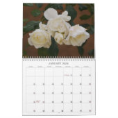Calendrier rose des fleurs de photographie (Jan 2026)