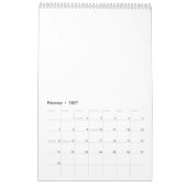 Calendrier Rose Gold Custom Business (Feb 2027)