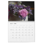 Calendrier Rose personnalisé | Texte de l'année mo (Mar 2026)