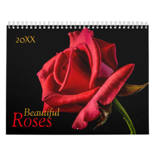 Calendrier Rose personnalisé Texte de l'année mo