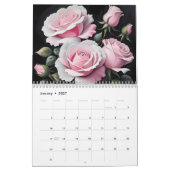 Calendrier Rose romantique (Jan 2027)