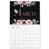 Calendrier Rose Rose Élégant Rose 2026 (Mar 2027)