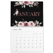 Calendrier Rose Rose Élégant Rose 2026 (Jan 2027)
