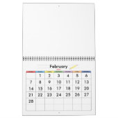 Calendrier Roses (Feb 2027)