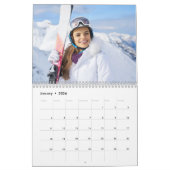 Calendrier Roses bleues et roses Shabby Chic Bois Photo (Jan 2026)