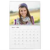 Calendrier Roses bleues et roses Shabby Chic Bois Photo (Mar 2026)