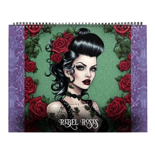 Calendrier Roses rebelles par Ivy et Bat Art Calendar (Protection)