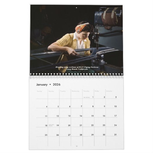 Calendrier Rosie the Riveter (Jan 2026)