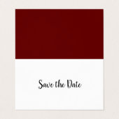 Calendrier Rouge Vin Moderne Enregistrer la carte  (Extérieur déplié)