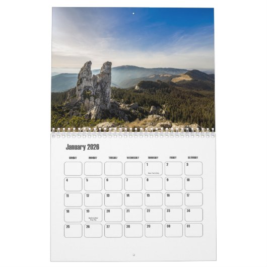 Calendrier Roumanie (Jan 2026)