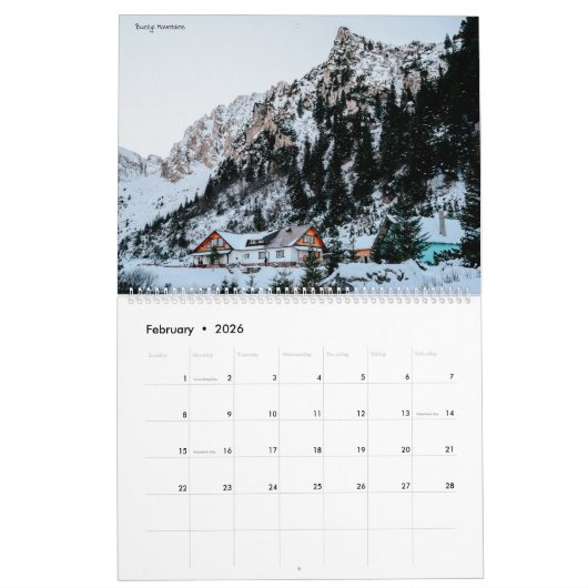 Calendrier Roumanie 2024 Deux Page Grand Calendrier, Blanc (Feb 2026)
