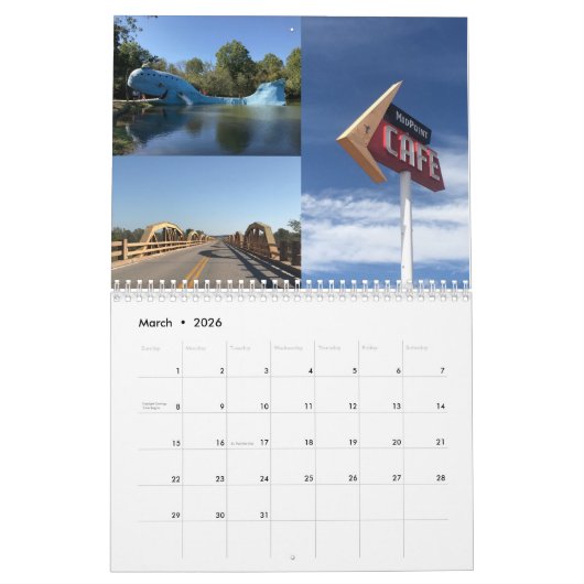 Calendrier Route 66 (Mar 2026)