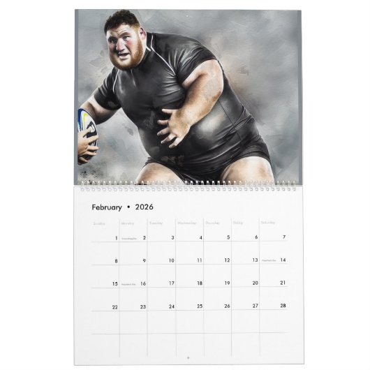 Calendrier Rugby Art (Feb 2026)