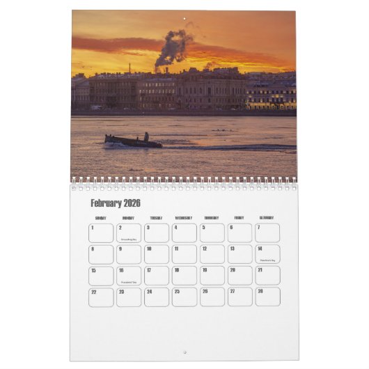 Calendrier Russie (Feb 2026)