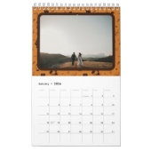 Calendrier rustic brown orange pattern photo (Jan 2026)