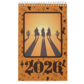 Calendrier rustic brown orange pattern photo (Protection)
