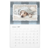 Calendrier Rustic Buffalo Plaid Blue Dog Pet 2023 (Jan 2027)