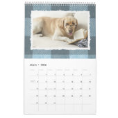 Calendrier Rustic Buffalo Plaid Blue Dog Pet 2023 (Mar 2026)