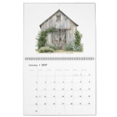 Calendrier Rustic Country 12 différentes Granges Personnalisé (Jan 2027)