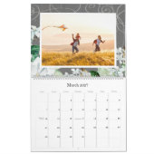 Calendrier Rustique blanc Magnolia Floral Custom 2023 Photo (Mar 2027)