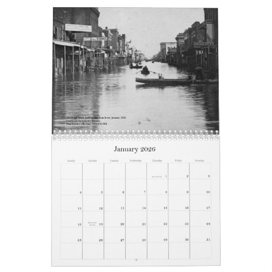Calendrier Sacramento historique, 1850s - 1890s (Jan 2026)