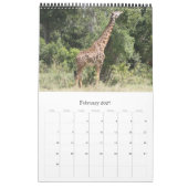 Calendrier safari africain girafe (Feb 2027)
