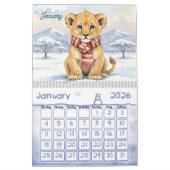 Calendrier Safari Animals Personalized Kids Calendar 2026 (Jan 2026)