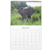 Calendrier safari d'éléphants (Mar 2027)