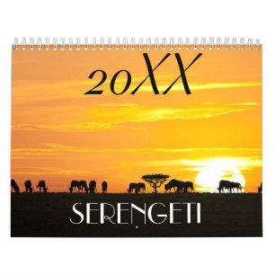 Calendrier safari en Afrique