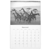 Calendrier safari noir & blanc (Mar 2027)