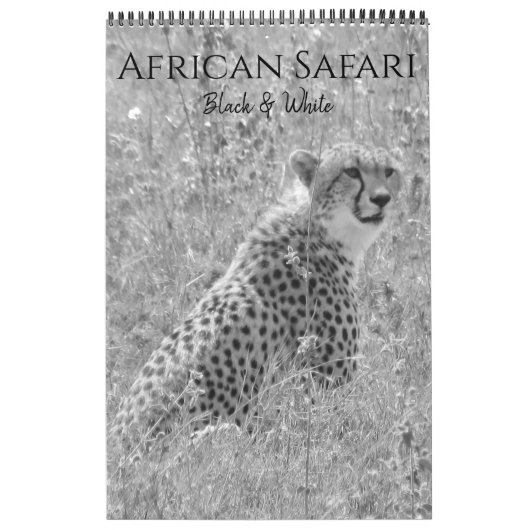 Calendrier safari noir & blanc (Protection)