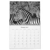 Calendrier safari noir & blanc 2026 (Jan 2027)