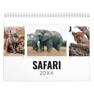 Calendrier Safari Photos d'Animaux Sauvages d'Afrique Les Cin