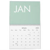 Calendrier Sage Vert Moderne Minimaliste (Jan 2026)