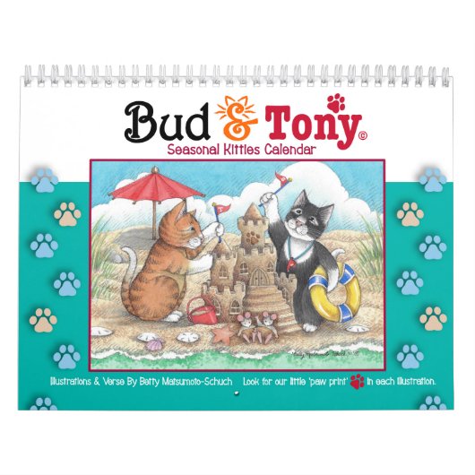 Calendrier saisonnier des chats avec Bud et Tony (Protection)