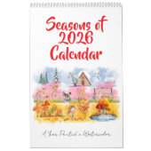 Calendrier Saisons Aquarelle 2026 (Protection)
