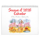 Calendrier Saisons Aquarelle 2026 (Protection)
