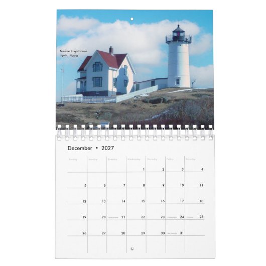 Calendrier Saisons de la Nouvelle-Angleterre (Dec 2027)