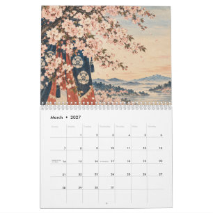 Calendrier Saisons Japonaises 2027 Style Ukiyo-e