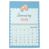 Calendrier Saisons Kawaii Colorées Chaque Mois (Jan 2027)