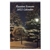 Calendrier Saisons Russes Page simple Petit Calendrier, Blanc (Protection)